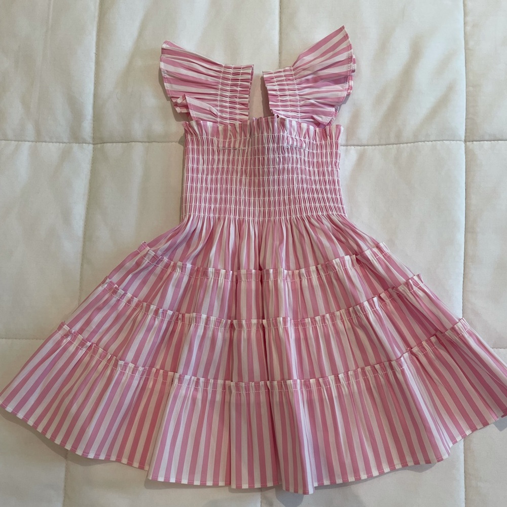 Never Worn! Hill House Home Tiny Ellie Nap dress. Size 12-18M bubblegum stripe